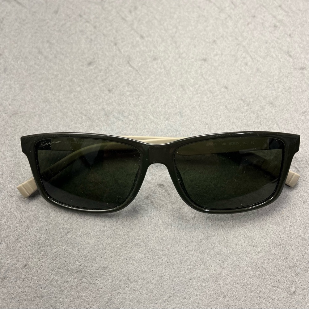 Salvatore Ferragamo Sunglasses Adult Mens SP938S Designer Black Cream Italy